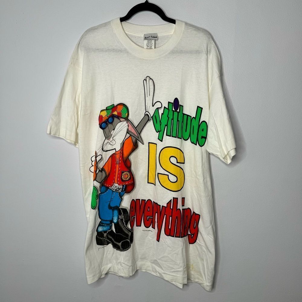 Vintage 90's Bug Bunny Attitude Is Everything Tee One Size